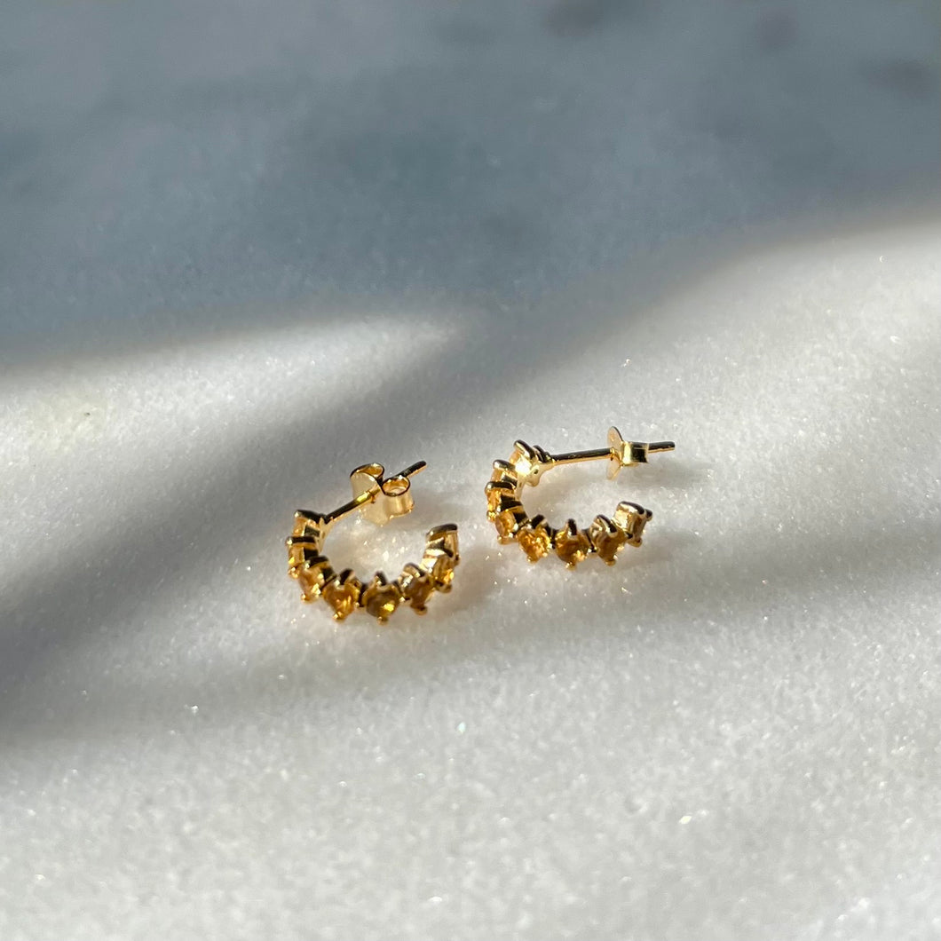 Citrine Hoops