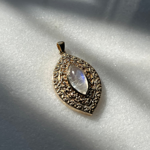 Moonstone Marquise Pendant