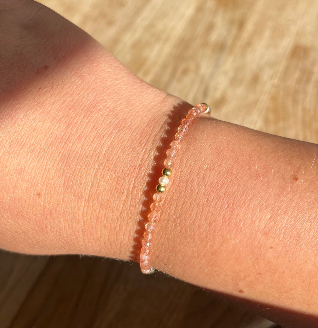 Sunstone friendship bracelet