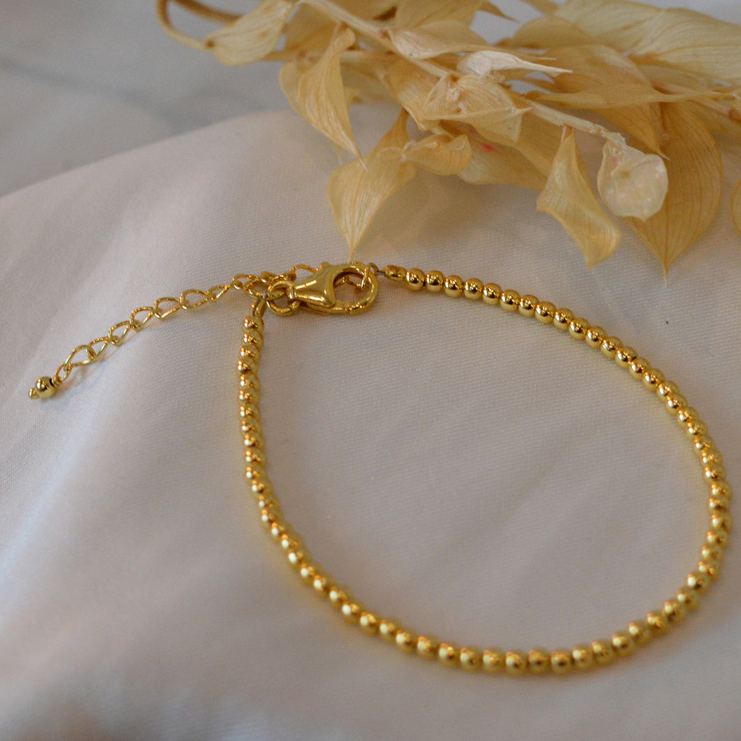 Gold Vermeil Bead Bracelet