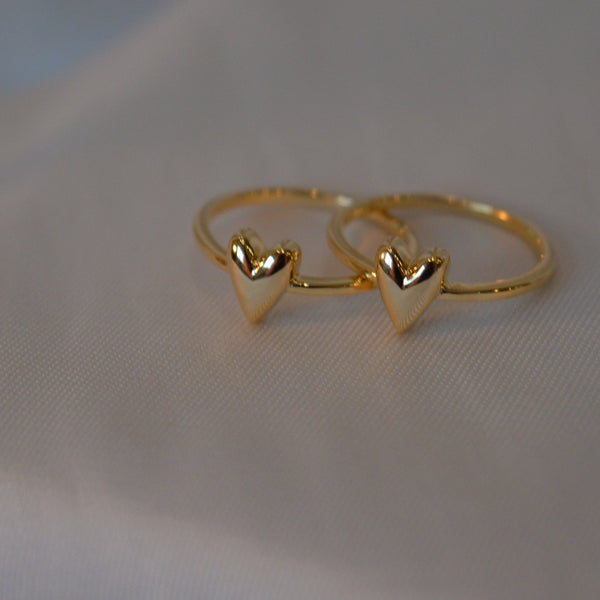 Minimalist Gold Vermeil Heart Ring