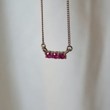 Load image into Gallery viewer, Ruby Trilogy Necklace - Silver
