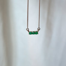 Load image into Gallery viewer, Emerald Trilogy Necklace - Silver
