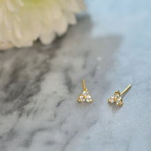 Load image into Gallery viewer, Blue Topaz Prism Earrings
