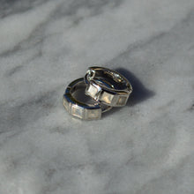 Load image into Gallery viewer, Moonstone Huggie Earrings - Silver
