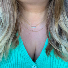 Load image into Gallery viewer, Blue Topaz Bar Necklace

