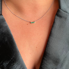 Load image into Gallery viewer, Emerald Trilogy Necklace - Silver

