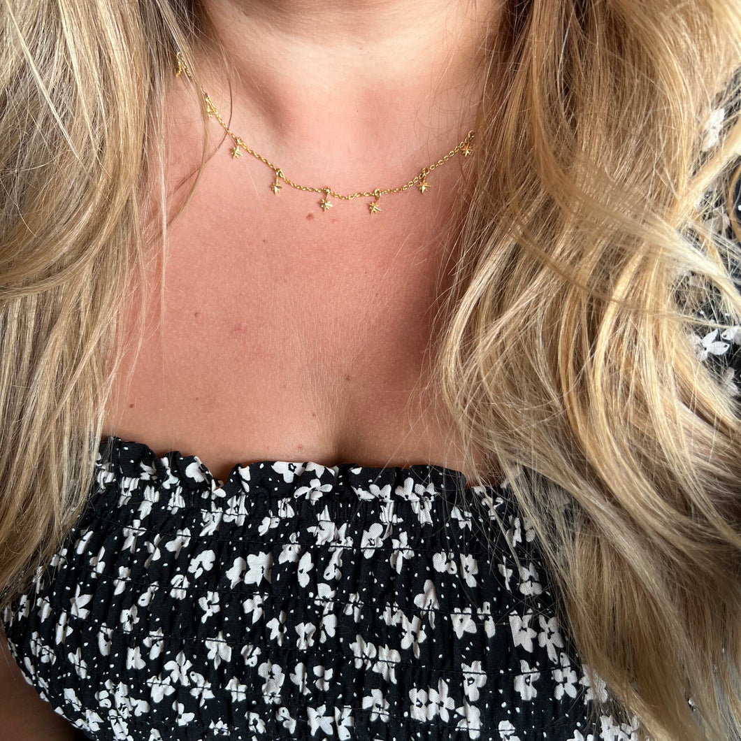 North Star Drop Gold Vermeil Necklace