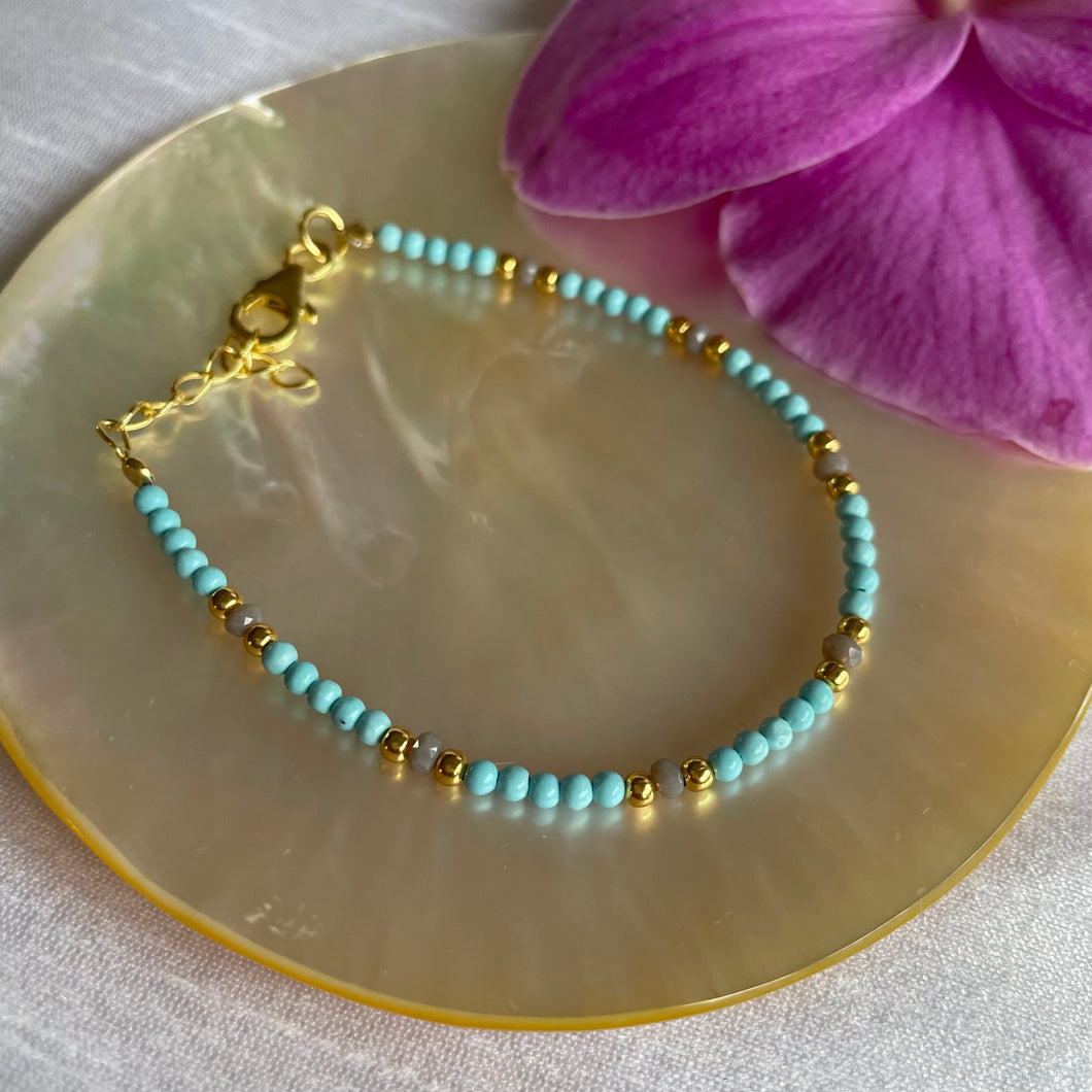 Turquoise & Agate Friendship Bracelet