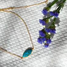 Load image into Gallery viewer, Copper Turquoise Marquise Necklace
