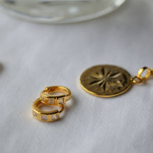 Load image into Gallery viewer, Moonstone Huggie Earrings - Gold
